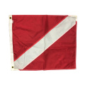 Customize Nylon Diving Red And White Flag